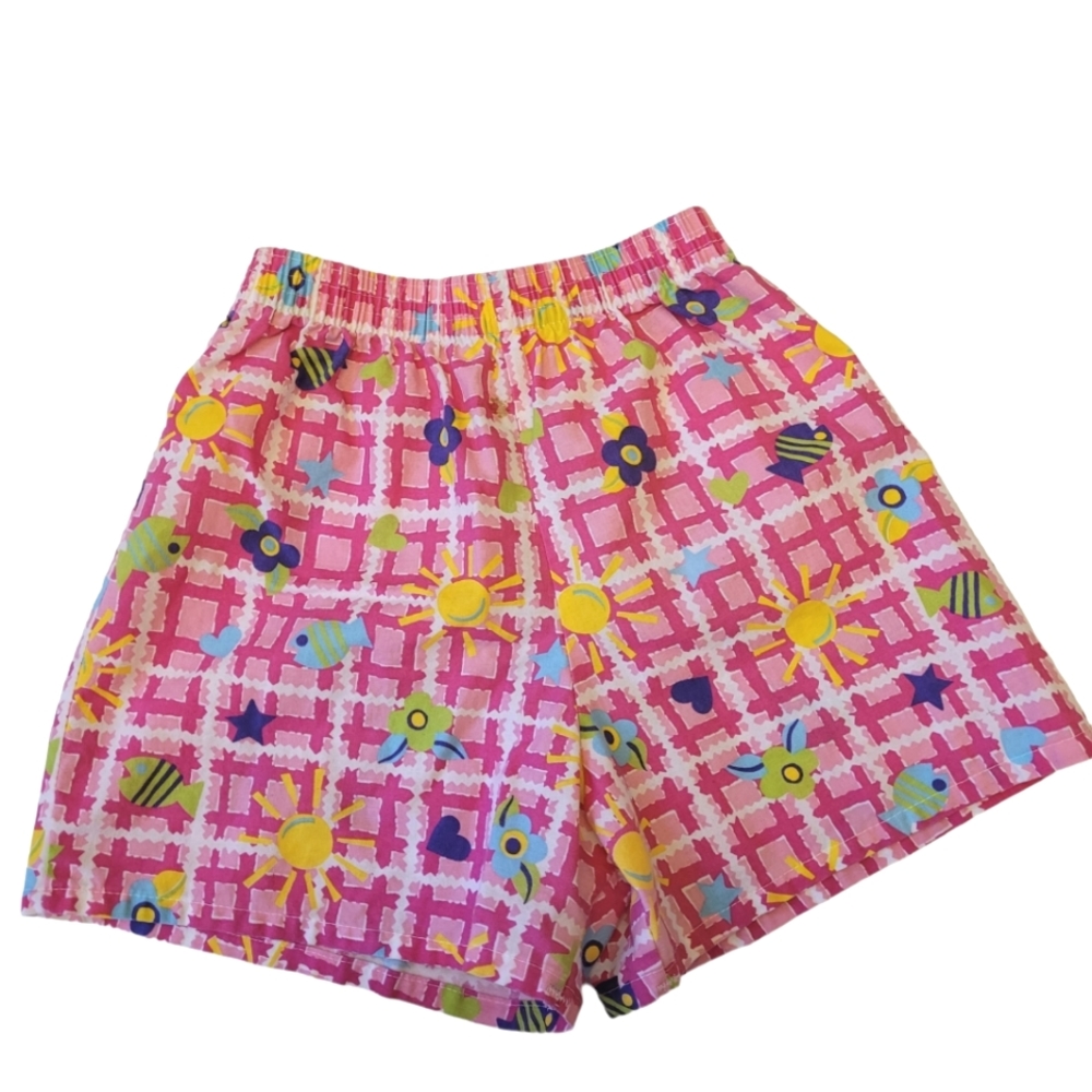 Vintage 1990s Freeze Frame colorful, funky, quirky, girls shorts